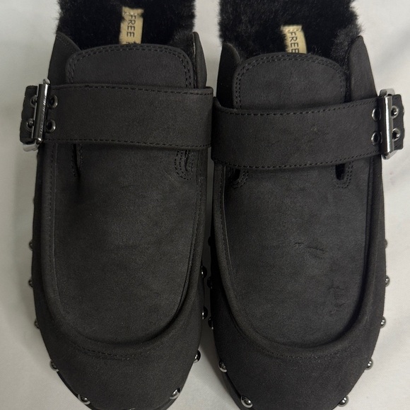 Free People Charcoal Platform Mules with Silver Studs - Picture 9 of 10